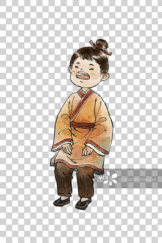 老中医中医医生中医药材望闻问切行医看病—国画古风水墨国风元素图片素材