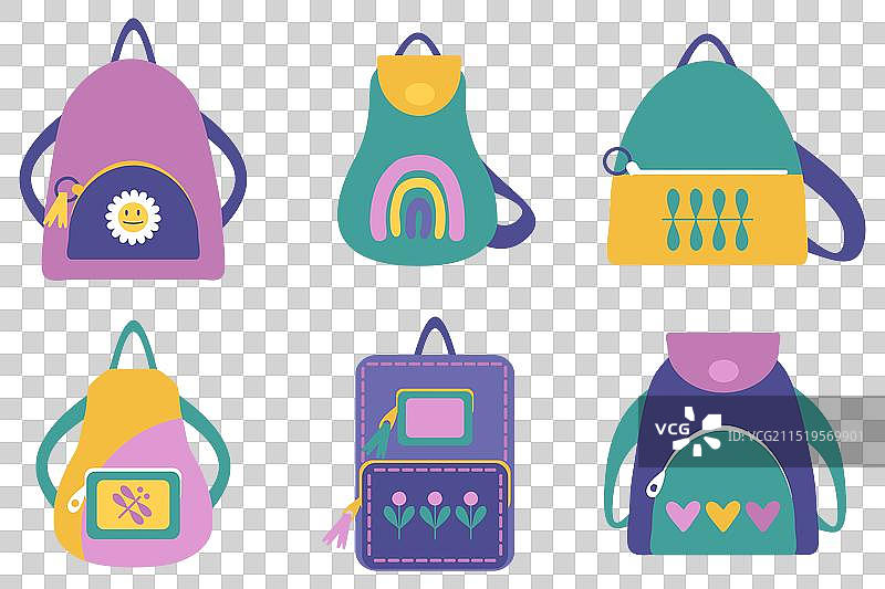 学校背包和书包剪贴画图片素材