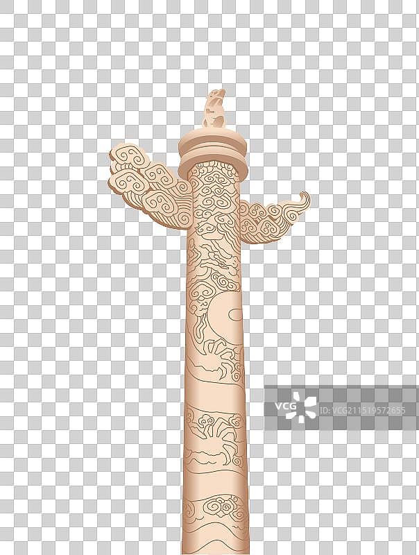 华表柱国庆周年庆新年春节中秋节插画元素图片素材