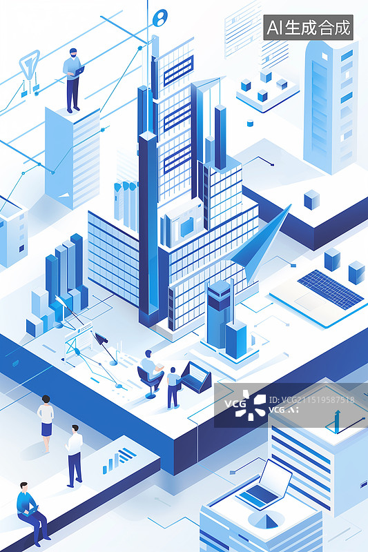 【AI数字艺术】金融商务 等距视角 图表 B端图标  储蓄理财概念 金币金融储蓄概念，人工智能主题海报，电脑展示数据图片素材