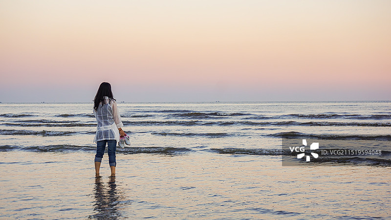 辽宁丹东大鹿岛海滨傍晚图片素材