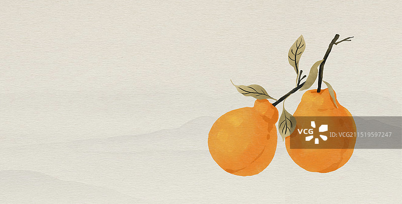 粑粑柑丑橘橙子橘子水彩插画图片素材