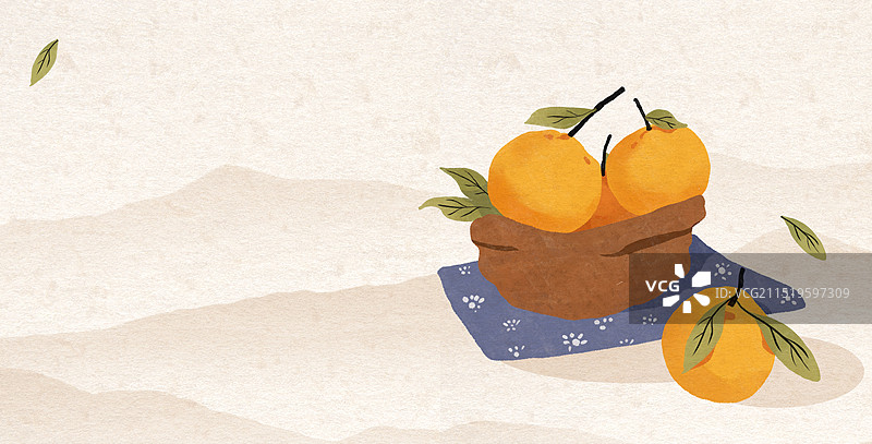 粑粑柑丑橘橙子橘子水彩插画图片素材