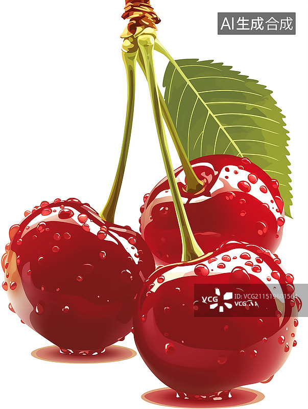 【AI数字艺术】三颗车厘图片素材