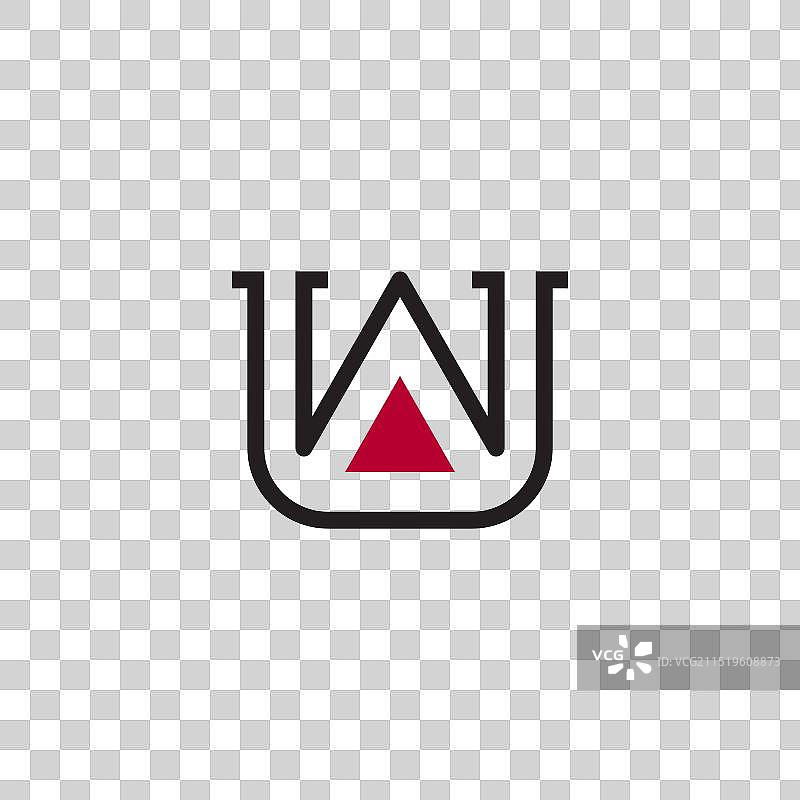 现代简约风格UW标志设计图片素材