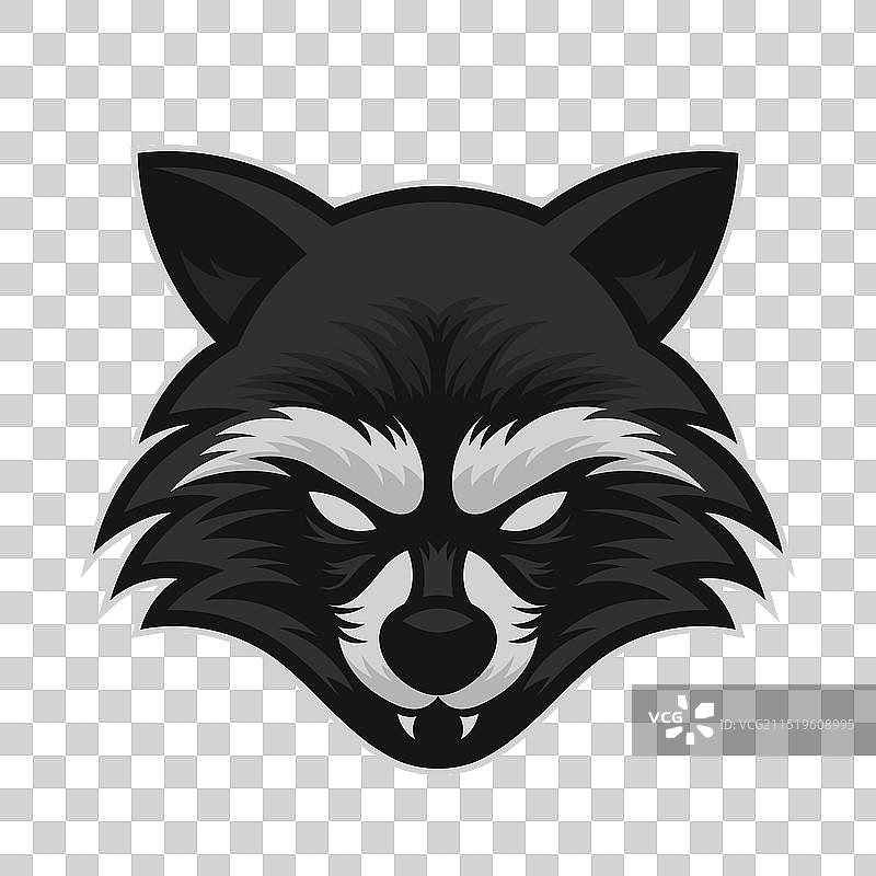 愤怒的浣熊Logo吉祥物设计图片素材