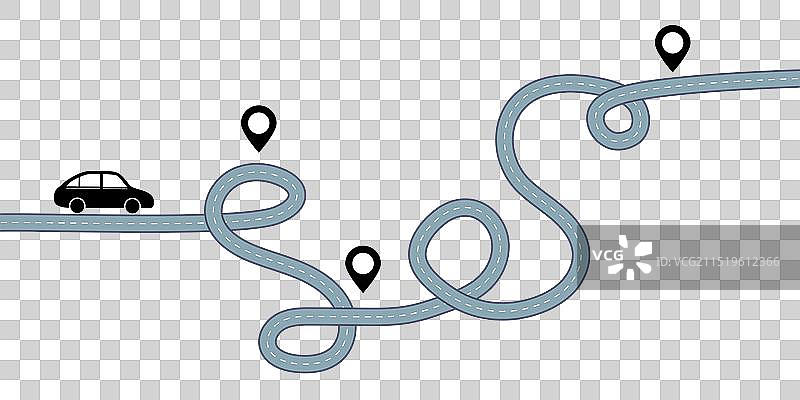 道路轨迹轮廓图片素材