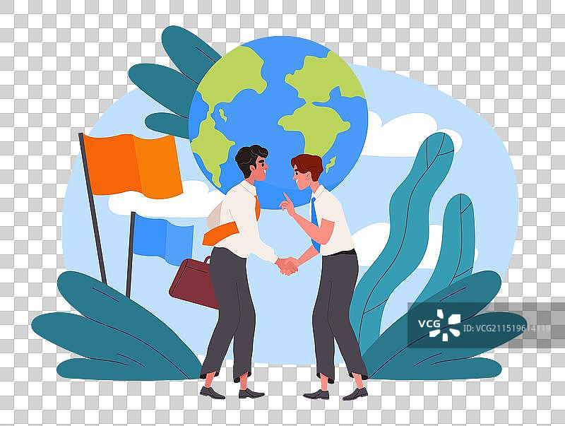 政治家签订合同握手图片素材