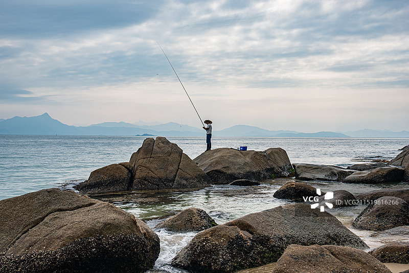 垂钓者图片素材