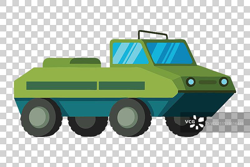 两栖车辆道路运输扁平图标图片素材