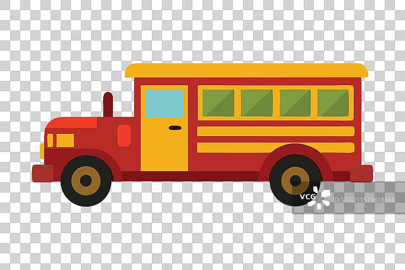 菲律宾吉普尼道路交通扁平设计图片素材