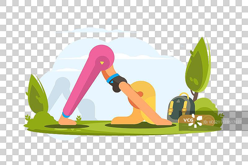 户外瑜伽姿势图片素材