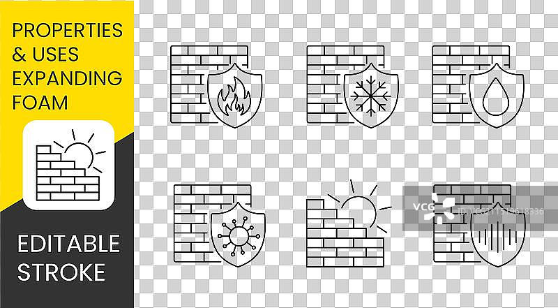 墙体聚氨酯泡沫的属性图片素材