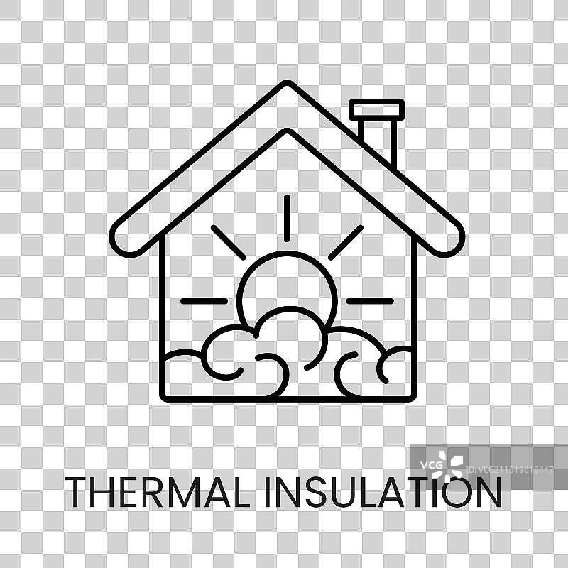 具有可编辑功能的热绝缘线图标图片素材