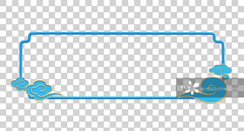 3D立体国潮风祥云装饰框相框节日免抠元素图片素材
