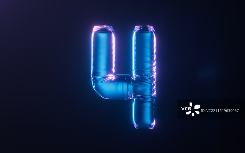 霓虹膨胀风格气球数字图片素材