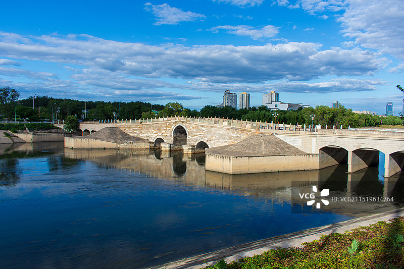 北京市朝阳区通惠河上永通桥（又称八里桥）图片素材