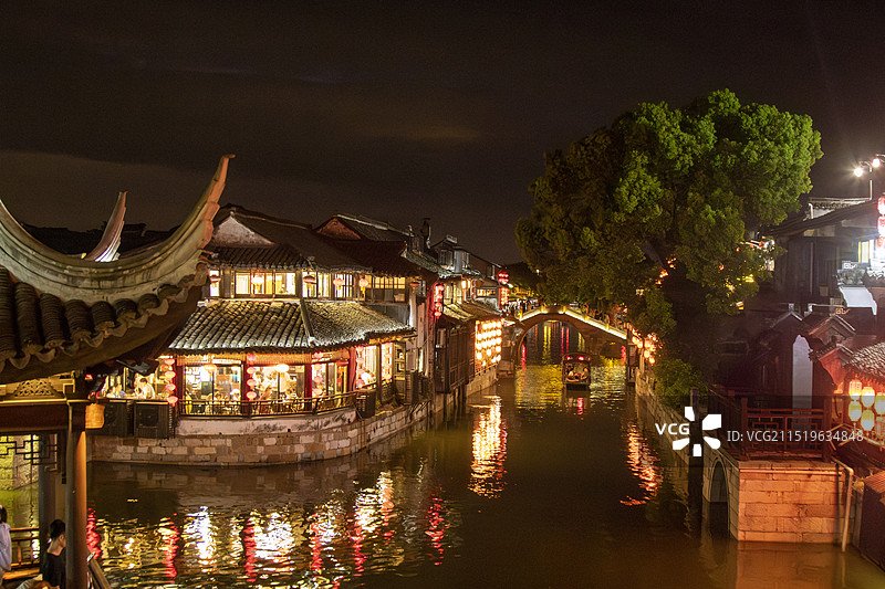 浙江嘉善西塘古镇风光图片素材