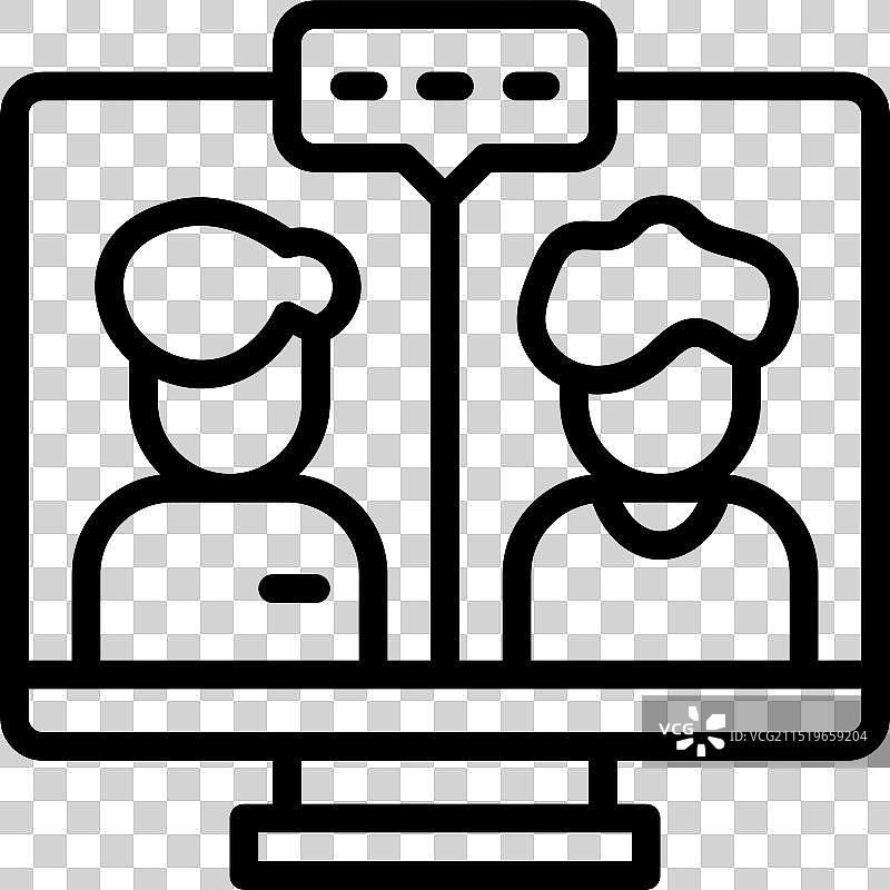 虚拟会议图标图片素材