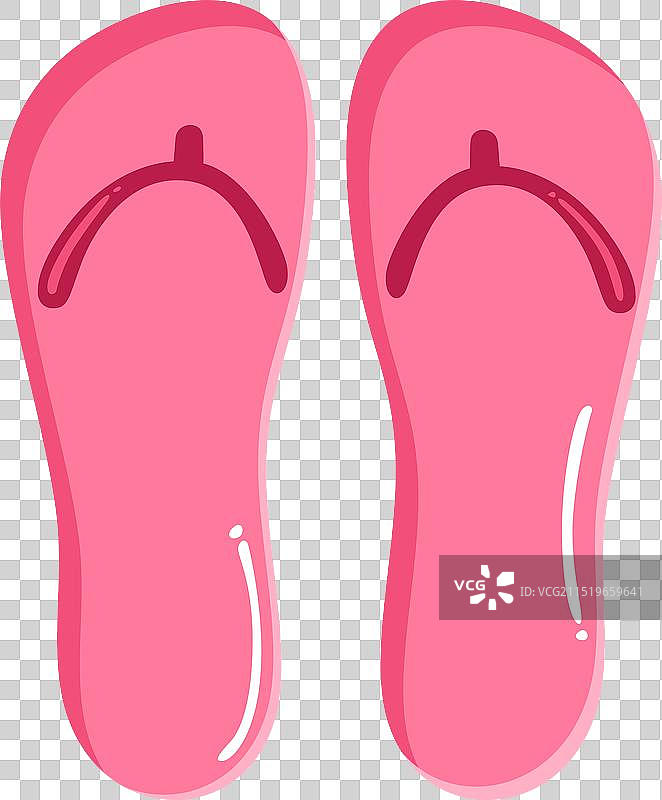 粉色夏季沙滩人字拖图片素材