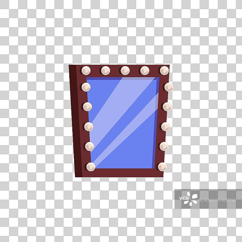 带灯的化妆镜图片素材