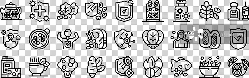 增强免疫力图标集图片素材