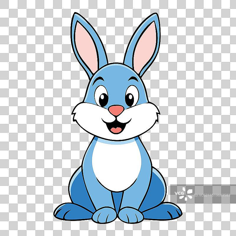 扁平风格的兔子图片素材