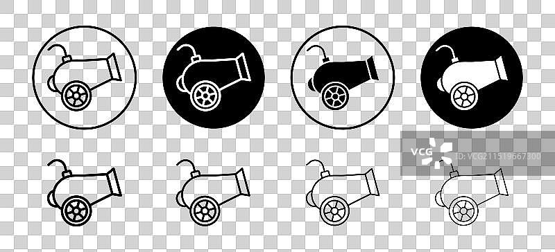 炮筒图标合集图片素材