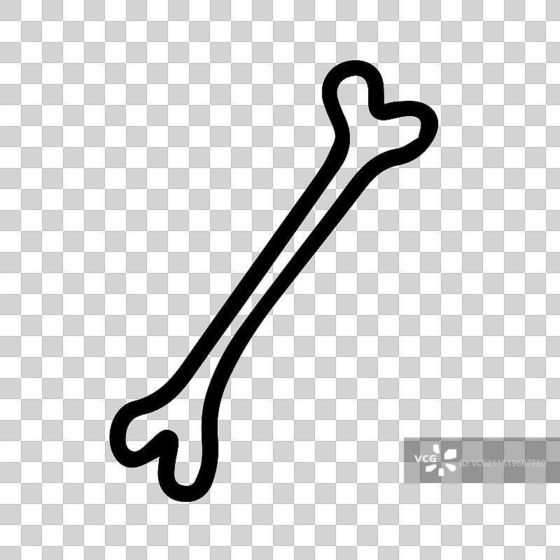 手绘涂鸦骨头图片素材