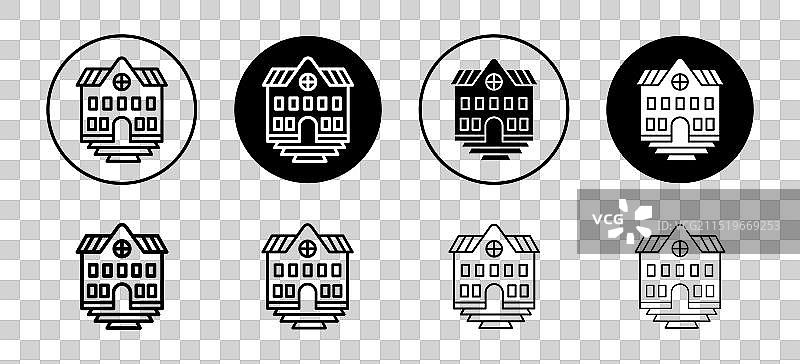 学院图标集系列学院轮廓图片素材