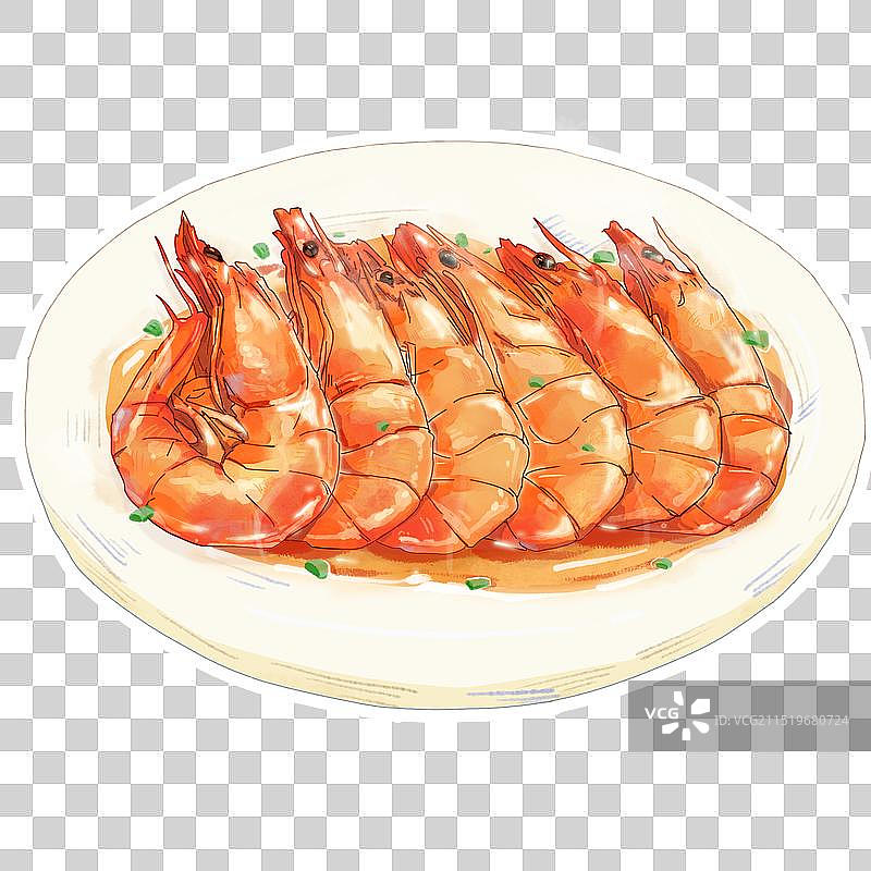 油闷大虾图片素材