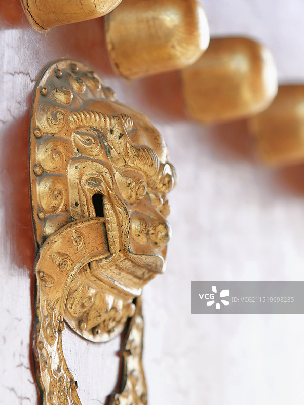 天坛公园，门钉，门环图片素材