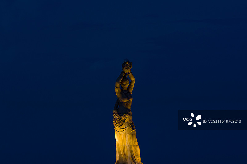 珠海渔女夜景图片素材