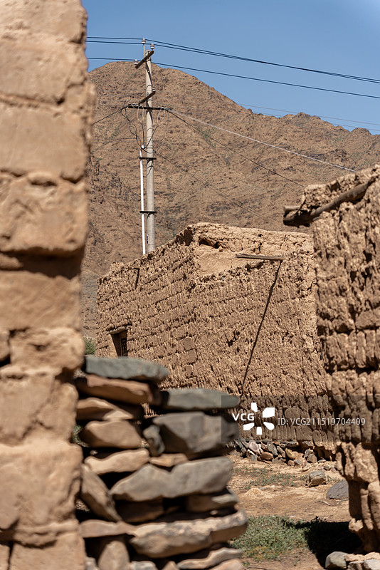 宁夏中卫市沙坡头区迎水桥镇中国传统村落长滩村图片素材