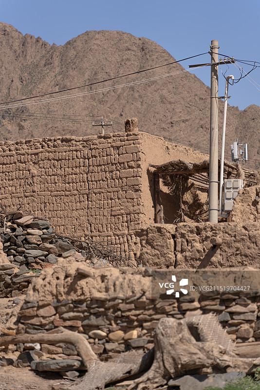 宁夏中卫市沙坡头区迎水桥镇中国传统村落长滩村图片素材