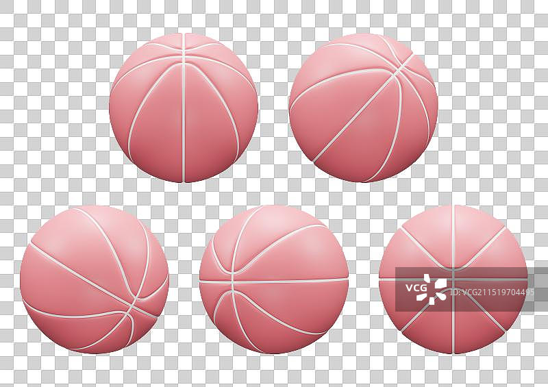 3D渲染的卡通篮球免抠素材图片素材