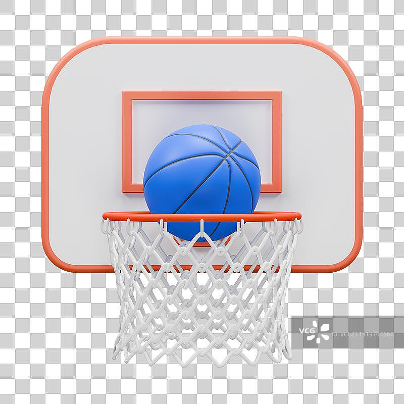 3D渲染的卡通篮球免抠素材图片素材