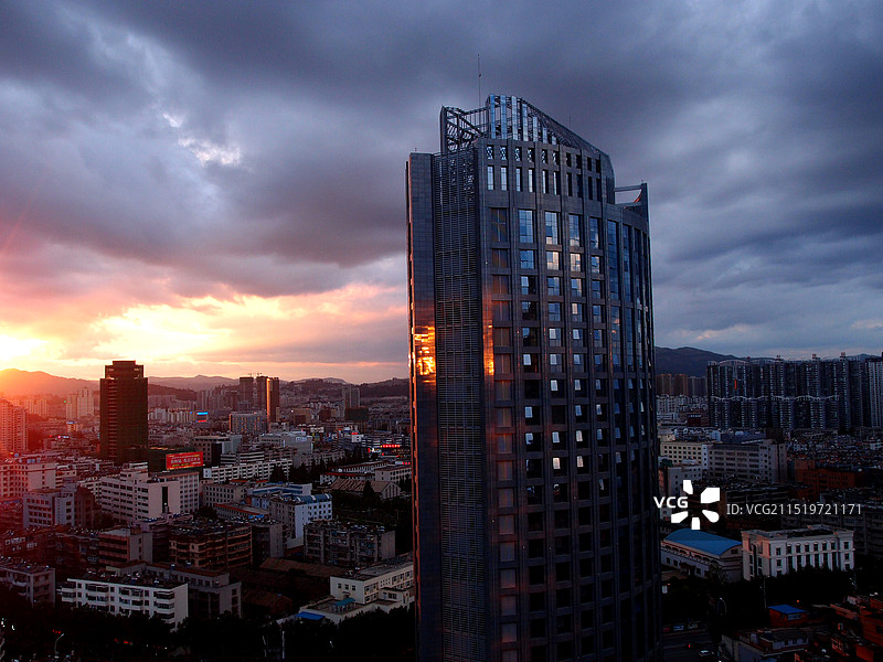 城市黄昏图片素材