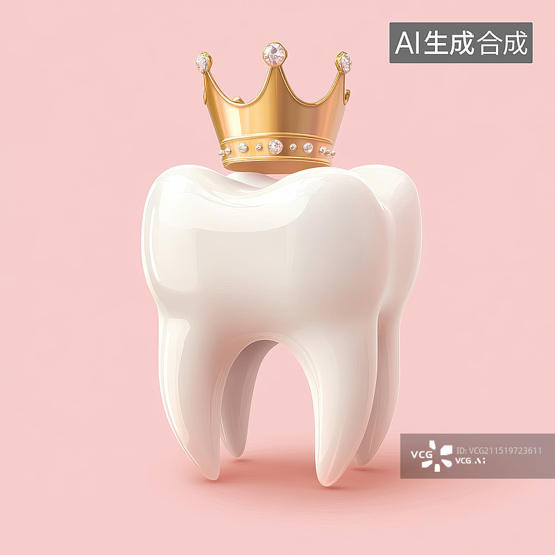 【AI数字艺术】二氧化锆全瓷烤瓷牙替代材料3D风格图片素材