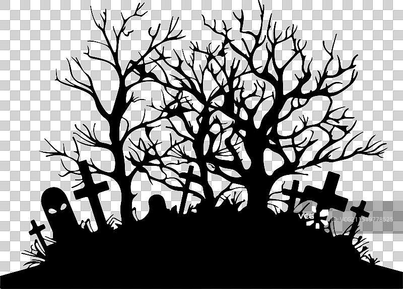 墓地场景图片素材