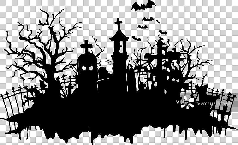 描绘的墓地4张图图片素材