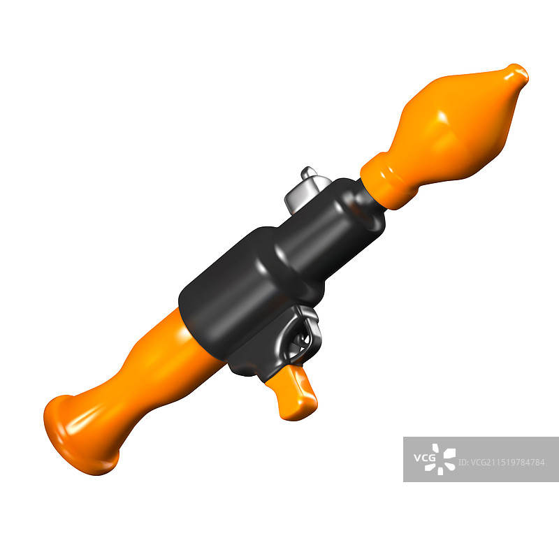 3D卡通风格的明亮榴弹发射器图片素材