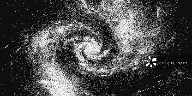 点彩画风格银河星云图片素材