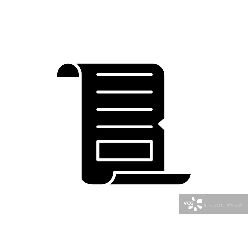 古代卷轴纸莎草纸图标集图片素材