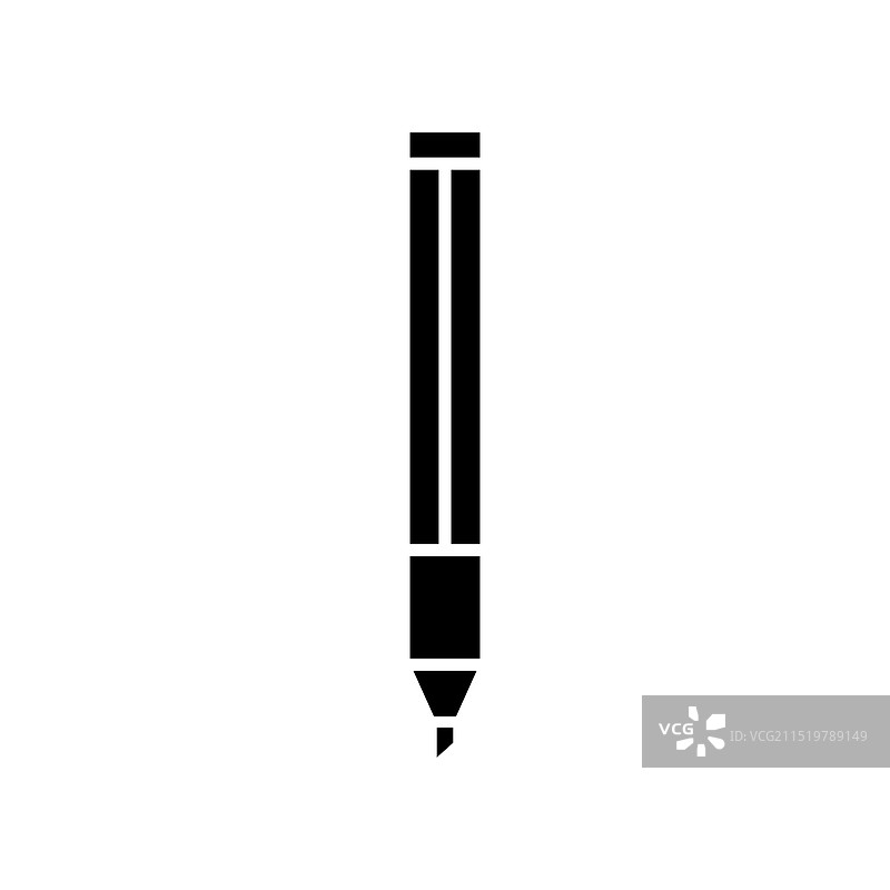 办公荧光笔符号图标集图片素材