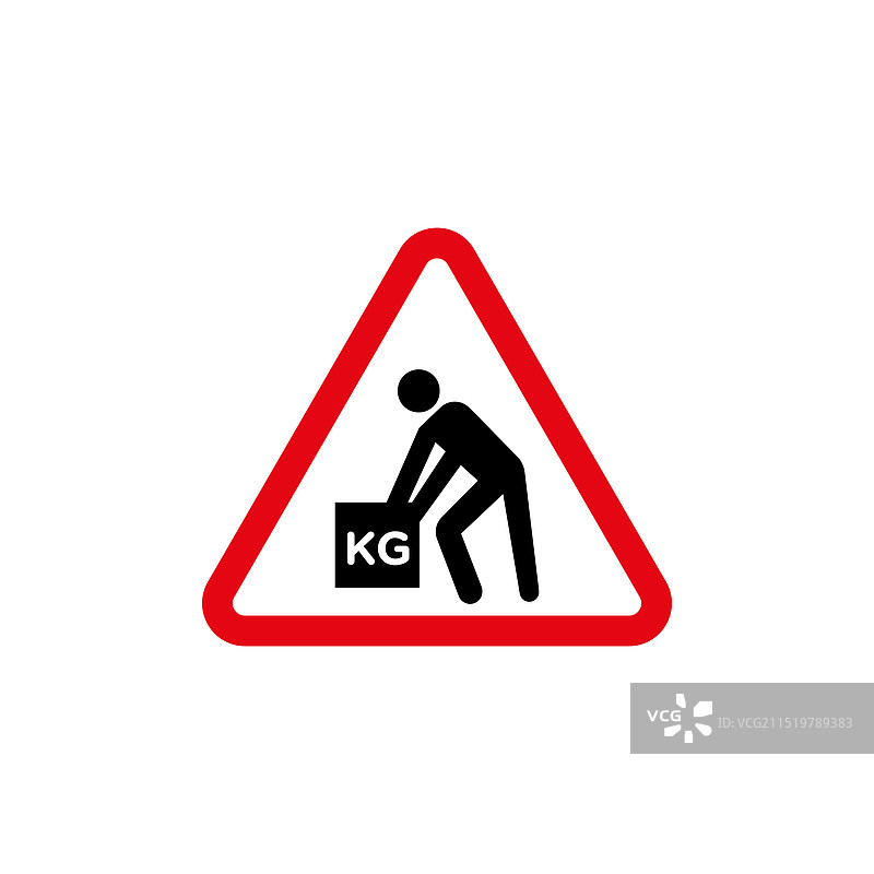 重物警告标志图标集图片素材