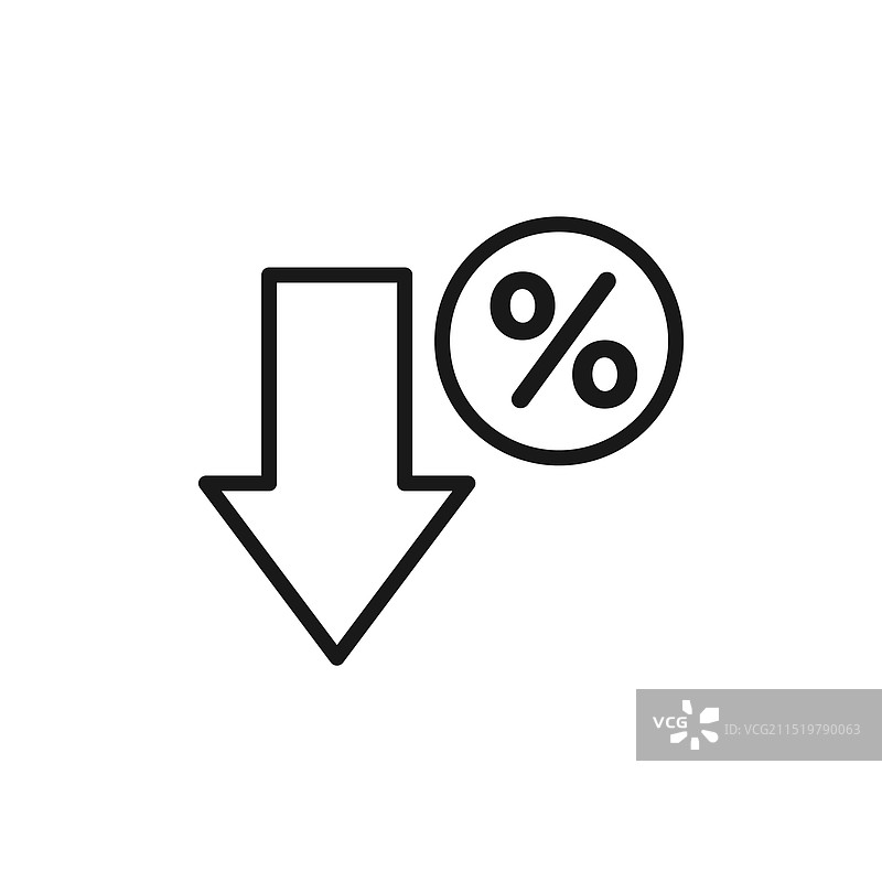 下降百分比图标图片素材