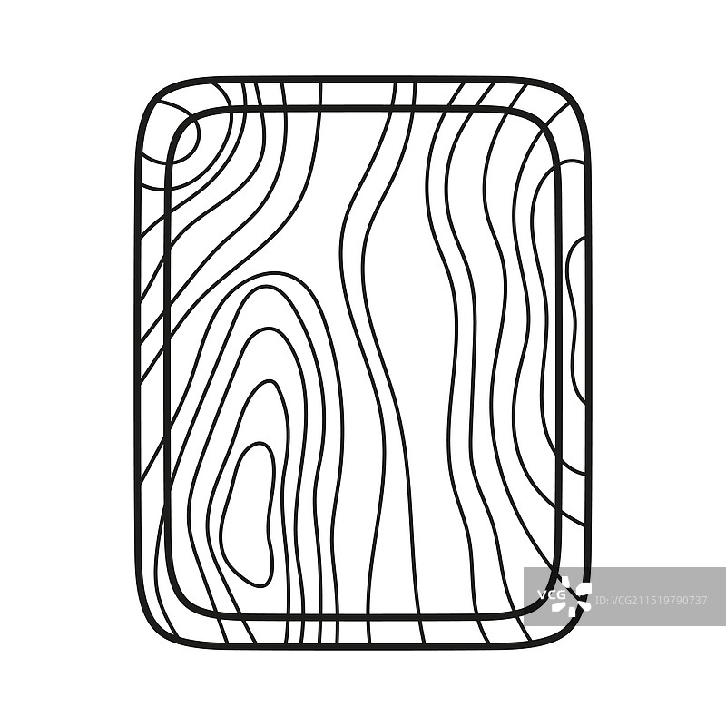 木质砧板轮廓图片素材
