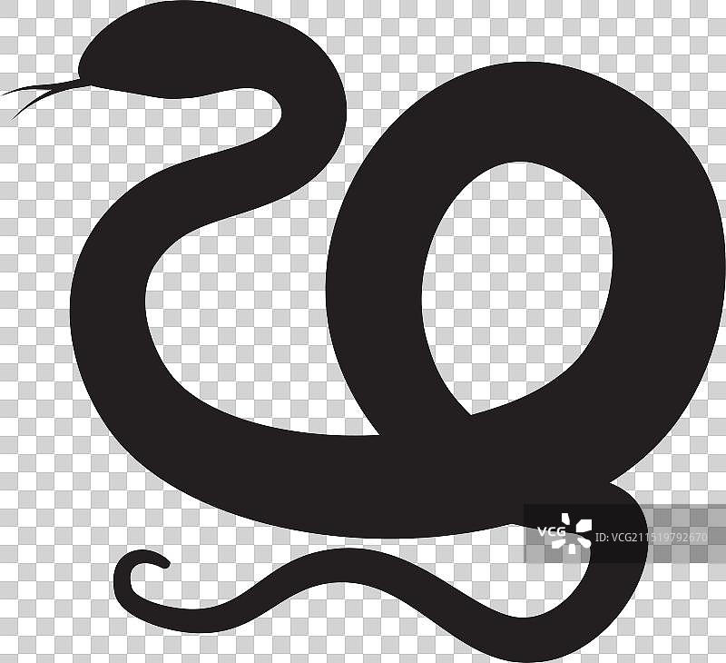 抽象黑色蛇形轮廓图片素材