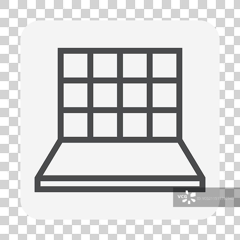 房间内瓷砖墙壁图标细线图片素材